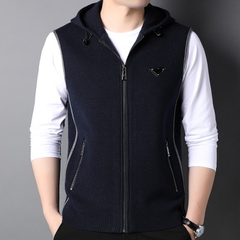 Mã A990: Áo Khoác nam cao cấp kiểu Cardigan Có Mũ