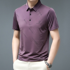 OE269: Áo thun POLO lụa Woodpecker dành cho nam cao cấp tay ngắn,