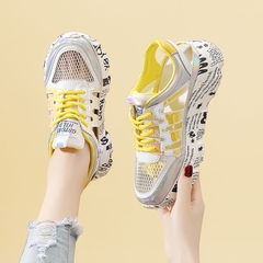 OE720: Giày sandal da thật baotou daddy cho nữ giày thể thao thông thường lưới thoáng khí mới