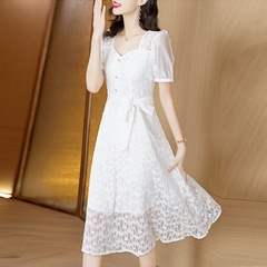OD686: Đầm phối ren cao cấp sang trọng trung niên