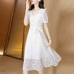 OD686: Đầm phối ren cao cấp sang trọng trung niên