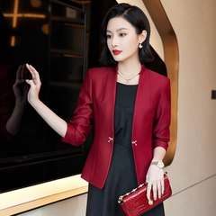 OE417: Áo khoác vest nữ cổ chữ V dài tay