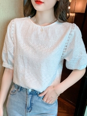 OD021: áo sơ mi nữ cao cấp họa tiết nổi