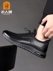 OC675: Giày âu nam công sở đế mềm da thật Old Man Head dành cho nam da bò