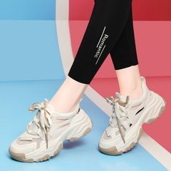 OE720: Giày sandal da thật baotou daddy cho nữ giày thể thao thông thường lưới thoáng khí mới