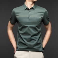 OE245: Áo thun polo nam cao cấp atn tay ngắn lụa tơ tằm atn