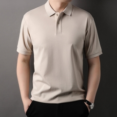 OE240: Áo thun nam cao cấp polo tay ngắn bằng vải cotton lụa lạnh thoáng khí mát mẻ cho nam cao cấp