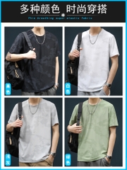 Mã A998: Áo thun ngắn tay nam cổ tròn dáng rộng thể thao