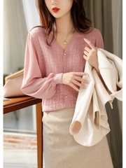 OD972: áo len chui đầu cổ chữ V dành cho
