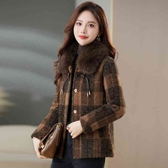 OC492: áo khoác nữ sọc caro cao cấp