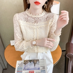 OD487: Áo sơ mi phối ren cho nữ