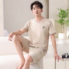 OE492: Bộ đồ ngủ cotton ngắn tay mùa hè cho nam SPNN mặc nhà cho nam SPNN