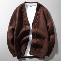 Mã B255: Áo len cardigan nam cổ chữ V phong cách Hàn Quốc