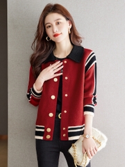 OD883: Áo khoác len nữcao cấp siêu đẹp áo len dệt kim cardigan dáng ngắn
