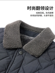 OE942: Áo khoác mùa đông Romon có đệm bông dành cho nam cao cấp giới trung niên