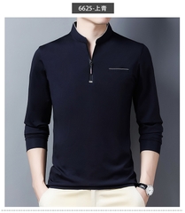 OD261: Áo thun dài tay nam ATN cổ kéo khóa cotton