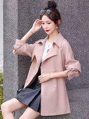 OC407: Áo khoác nữ đa năng cao cấp có dây đai eo thon gọn