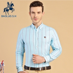 OC983: Áo sơ mi cotton dài tay nam mùa xuân thu Paul Oxford kẻ sọc cỡ lớn