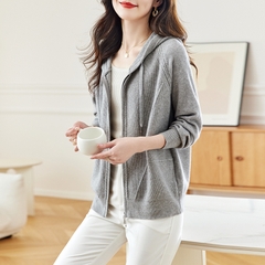 OD816: Áo khoác nữ cao cấp áo len dệt kim có mũ