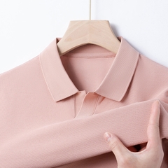 OE277: Áo thun polo cổ bẻ tay ngắn cotton dành cho nam cao cấp Áo thun doanh nhân cao cấp giản dị màu trơn phong cách Mỹ