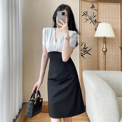 OD634: đầm công sở Thiết Kế cổ v cao cấp