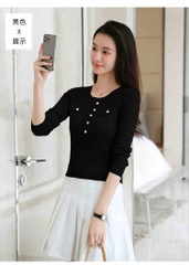 OD967: Áo dệt kim ngắn vừa vặn cho nữ xuân thu