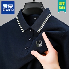 OE845: Áo thun nam tay ngắn bằng lụa tơ tằm mùa hè mới