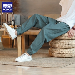 OE789: Quần dài thể thao nam Romon quần dài ống rộng ống đứng