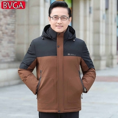 OC616: áo khoác cotton nam mùa đông dày ấm có mũ trùm đầu có thể tháo rời chống lạnh