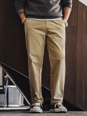 Mã A877: quần nam kaki vải nhung kẻ sọc co giãn