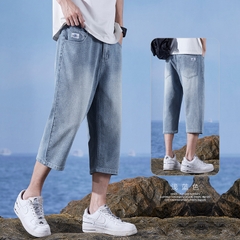 OE670: Quần lửng cho nam cao cấp quần jean nam cao cấp dáng rộng quần short ống đứng cỡ lớn