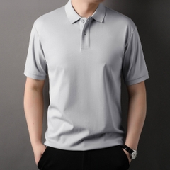 OE240: Áo thun nam cao cấp polo tay ngắn bằng vải cotton lụa lạnh thoáng khí mát mẻ cho nam cao cấp