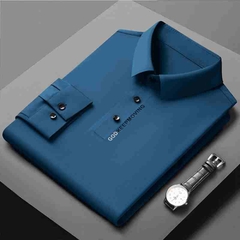 OC758: Áo thun nam Pierre Cardin lụa dâu áo thun công sở cổ điển có ve