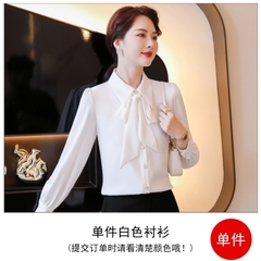 OD111: áo sơ mi nữ phối nơ cao cấp dài tay
