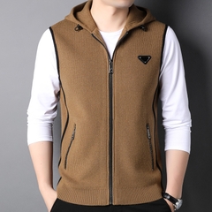 Mã A990: Áo Khoác nam cao cấp kiểu Cardigan Có Mũ