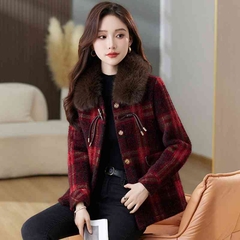 OC492: áo khoác nữ sọc caro cao cấp