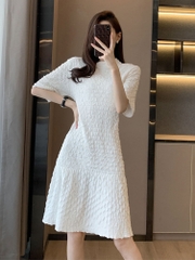 OD624: Váy đen đẹp cổ tròn phong cách cổ điển cao cấp kiểu Pháp