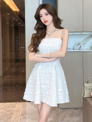 OD518: đầm hai dây trắng cao cấp