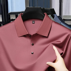 OE974: Áo polo nam cao cấp mùa hè với cổ áo bằng lụa tơ tằm