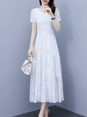 Mã B943: đầm váy voan trung niên big size cỡ lớn 5XL
