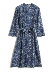 OD210: đầm họa tiết xanh dáng dài