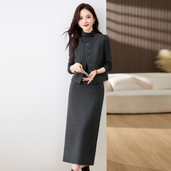 OE922: set áo khoác và váy nữ