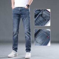 OE756: Quần jeans nam cao cấp mùa hè quần ống đứng mỏng co giãn rộng rãi nam cao cấp