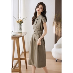 Mã B872: Đầm sơ mi nữ cao cấp ngắn tay thanh lịch mới