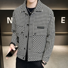 Mã B375: áo khoác houndstooth nathời trang GAHOZ phong cách Hàn Quốc