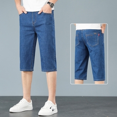 OE679: Quần short denim cho nam cao cấp mùa hè mỏng co giãn xu hướng nam cao cấp