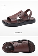 OE858: Giày da thật Old Man Head mùa hè cho nam