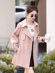 OC407: Áo khoác nữ đa năng cao cấp có dây đai eo thon gọn