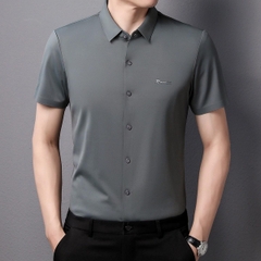OE731: Áo sơ mi nam tay ngắn lụa Pierre Cardin