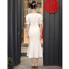 Mã C035: Váy tiệc kiểu Pháp cao cấp nhẹ nhàng sang trọng